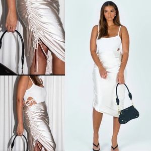 { LIONESS } -  Ruched MIDI Skirt - Size 2 or XS